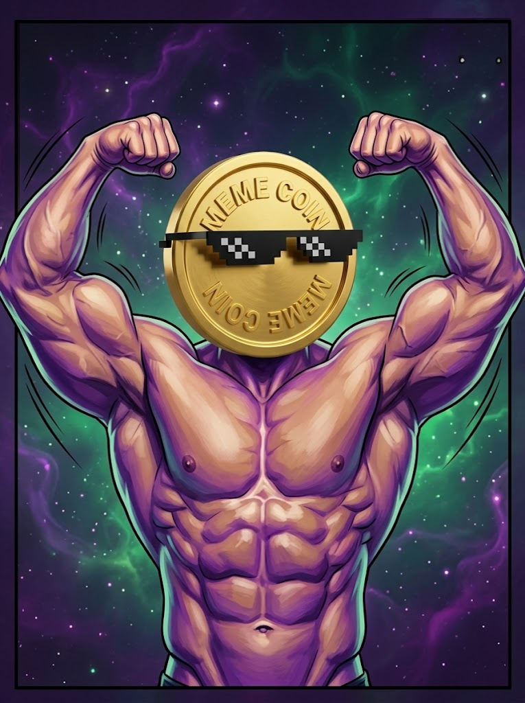 Memecoin Man flexes